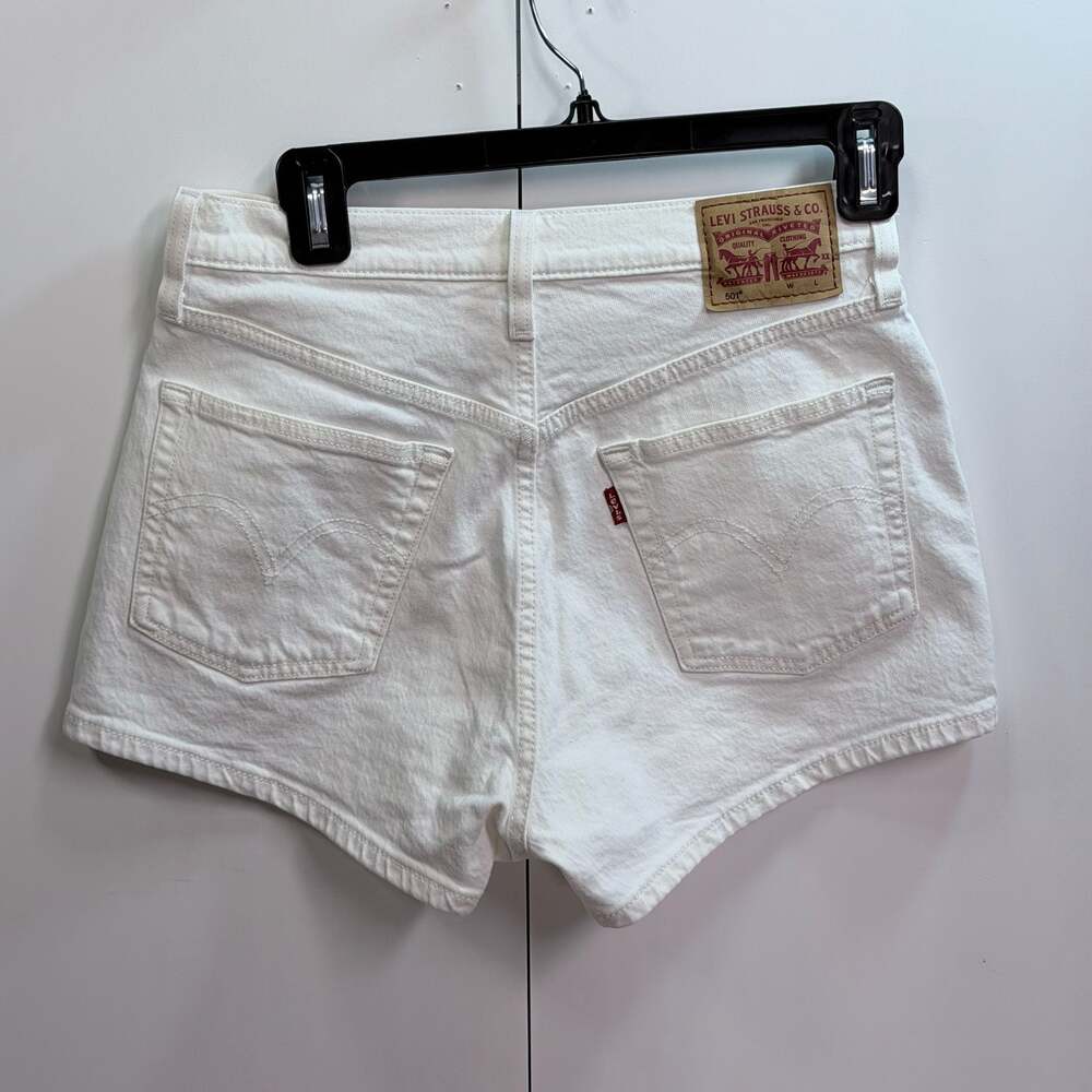 Levi's 501 Original White Denim Shorts Size 27
